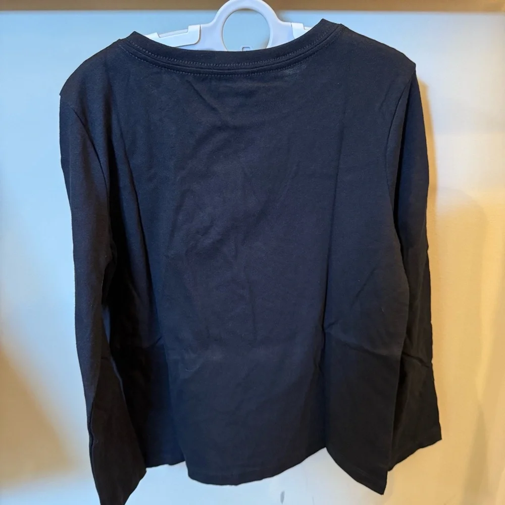 🖤Old Navy Girls Softest Long Sleeve Heart Pocket Tee Shirt NWT